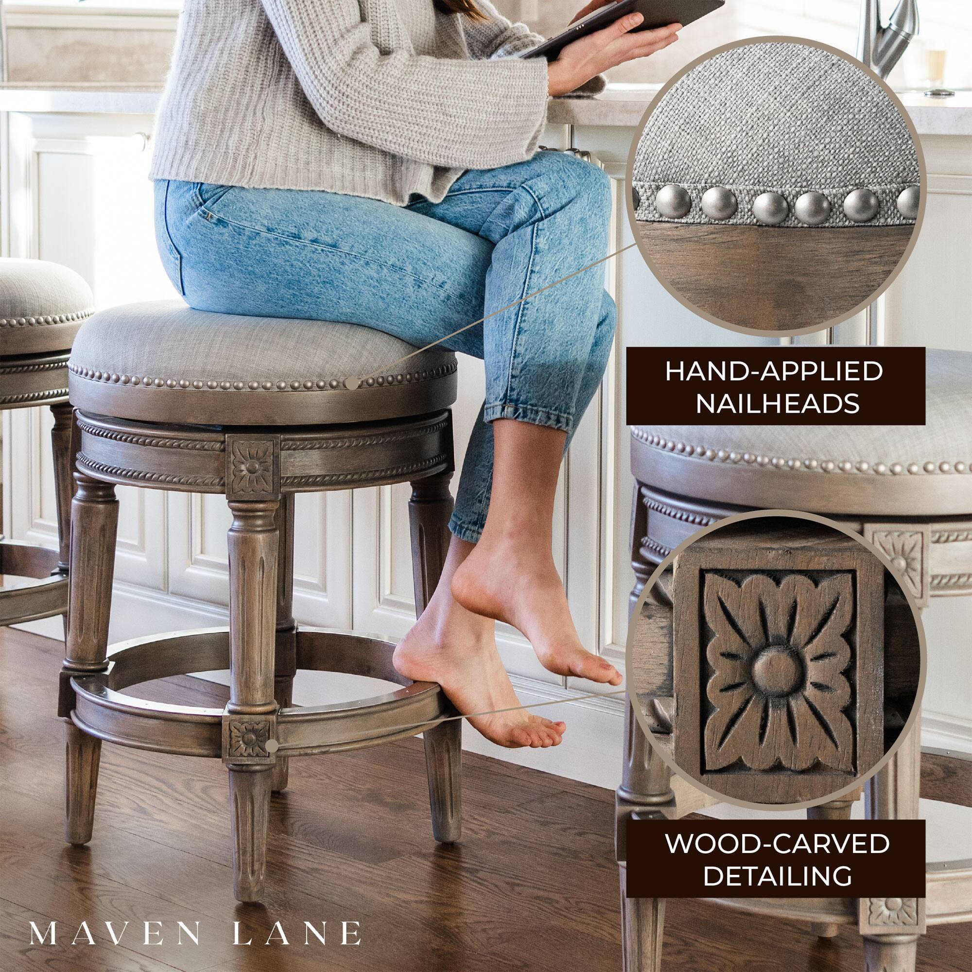 MAVEN LANE

HAND-APPLIED NAILHEADS

WOOD-CARVED DETAILING