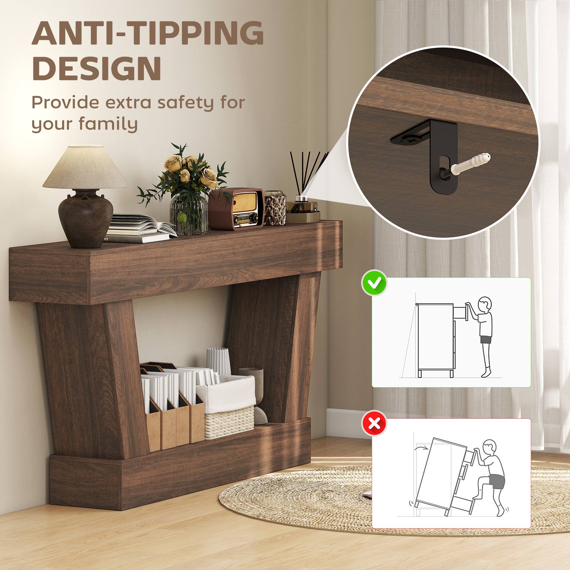 ANTI-TIPPING DESIGN  
Provide extra safety for your family