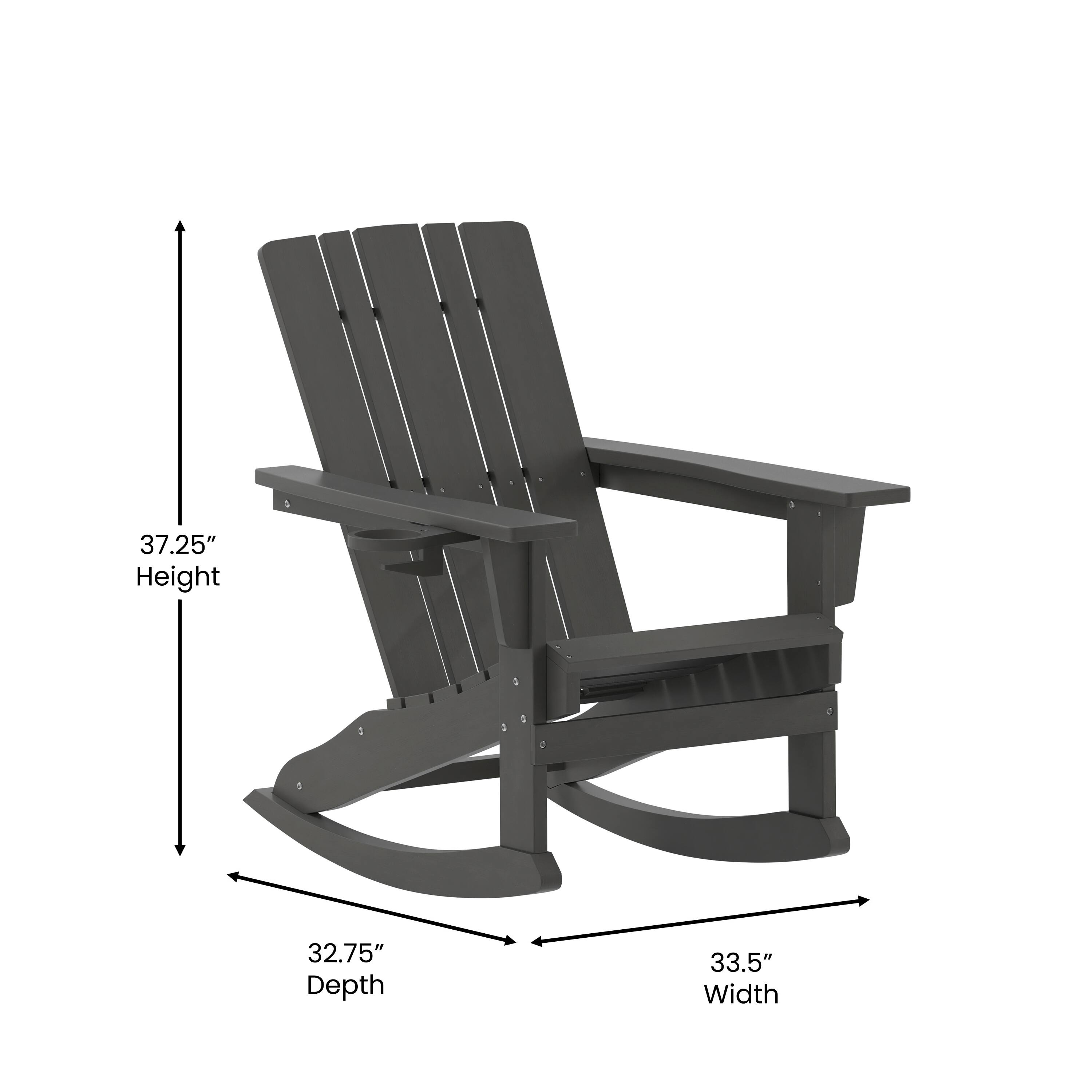 37.25" Height  
32.75" Depth  
33.5" Width