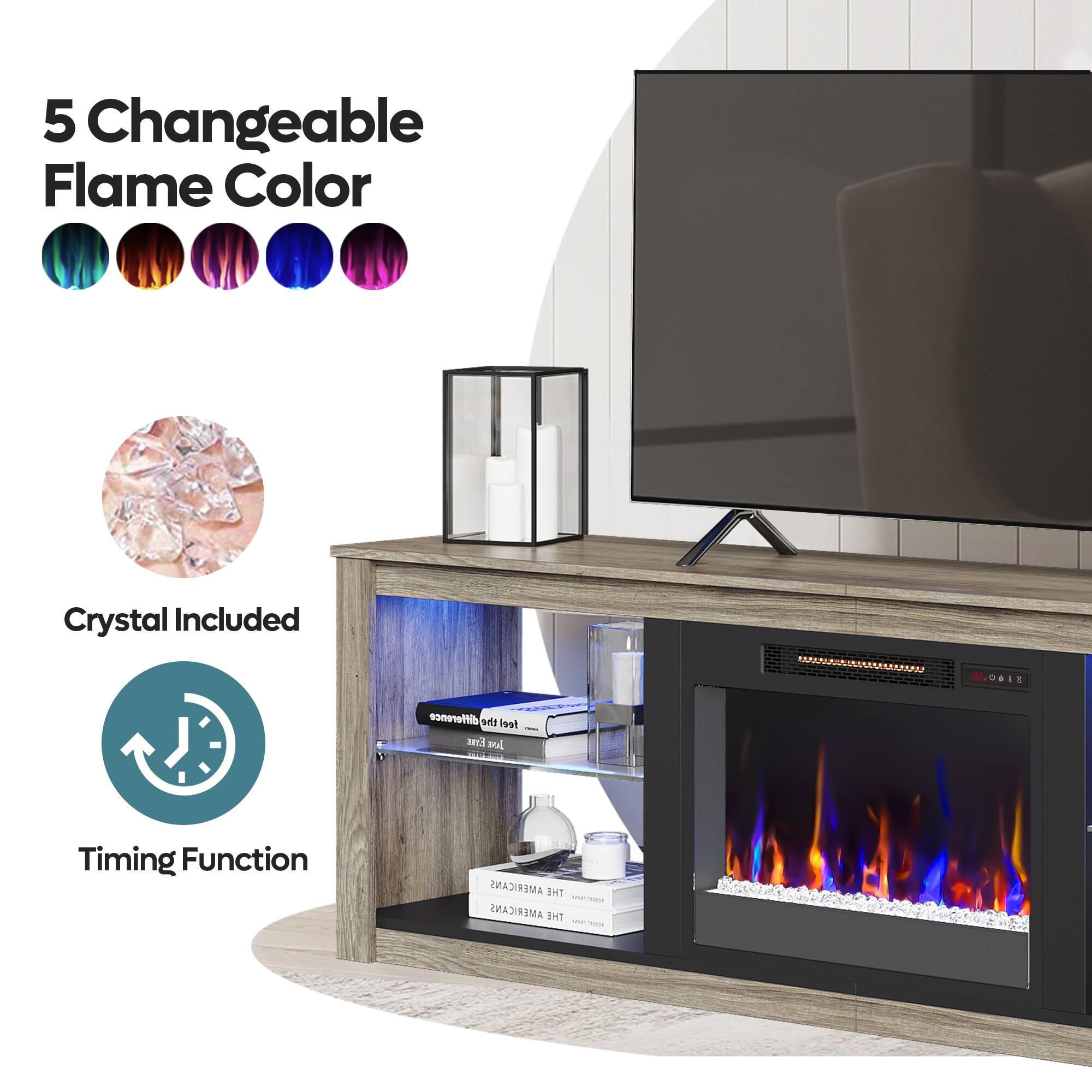 5 Changeable Flame Color Crystal Included OeIS difference the teel: mA Timing Function AMERICANS THE AMERICANS wT