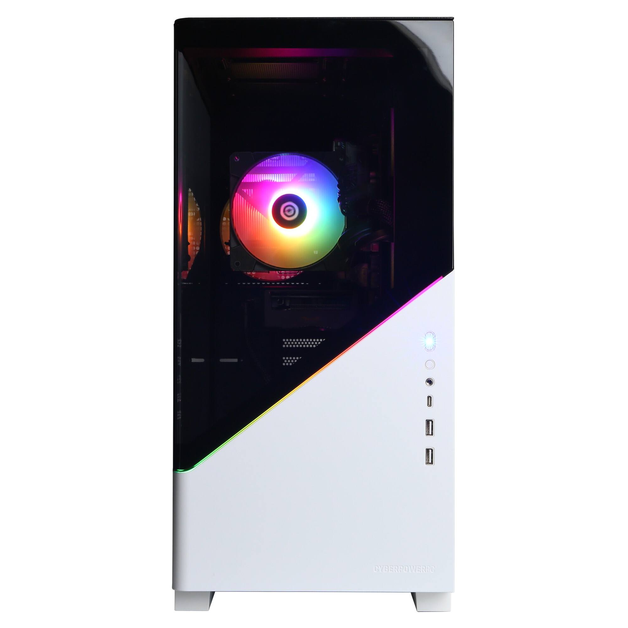 Alt View 1. CyberPowerPC - Gaming Desktop - Intel Core Ultra 5 225F - NVIDIA GeForce RTX 5060 8GB - 16GB DDR5 - 2TB PCIe 4.0 SSD.