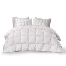 Gracie Mills - Norman 3D Puff Stitching Overfilled Down Alternative Comforter - White