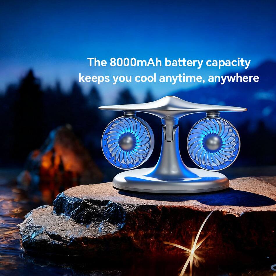 The 8000mAh battery capacity keeps you cool anytime, anywhere