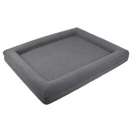 PetMaker - Orthopedic Dog Bed 45x36 Inch Large Dog Bed with Supportive Bolster, Nonslip Bottom, and Removable Washable Cover - Gray