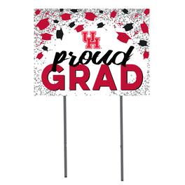 Jardine - Houston Cougars 18'' x 24'' Grad Yard Sign - White