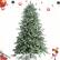 Front. Gymax - Gymax 8 Ft Artificial Christmas Tree Unlit Hinged Xmas Tree w/ Metal Stand - Green.