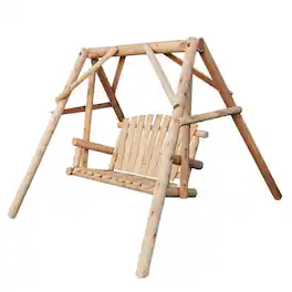 Contoured Comfort - Cedar Log 4ft Yard Swing - Brown