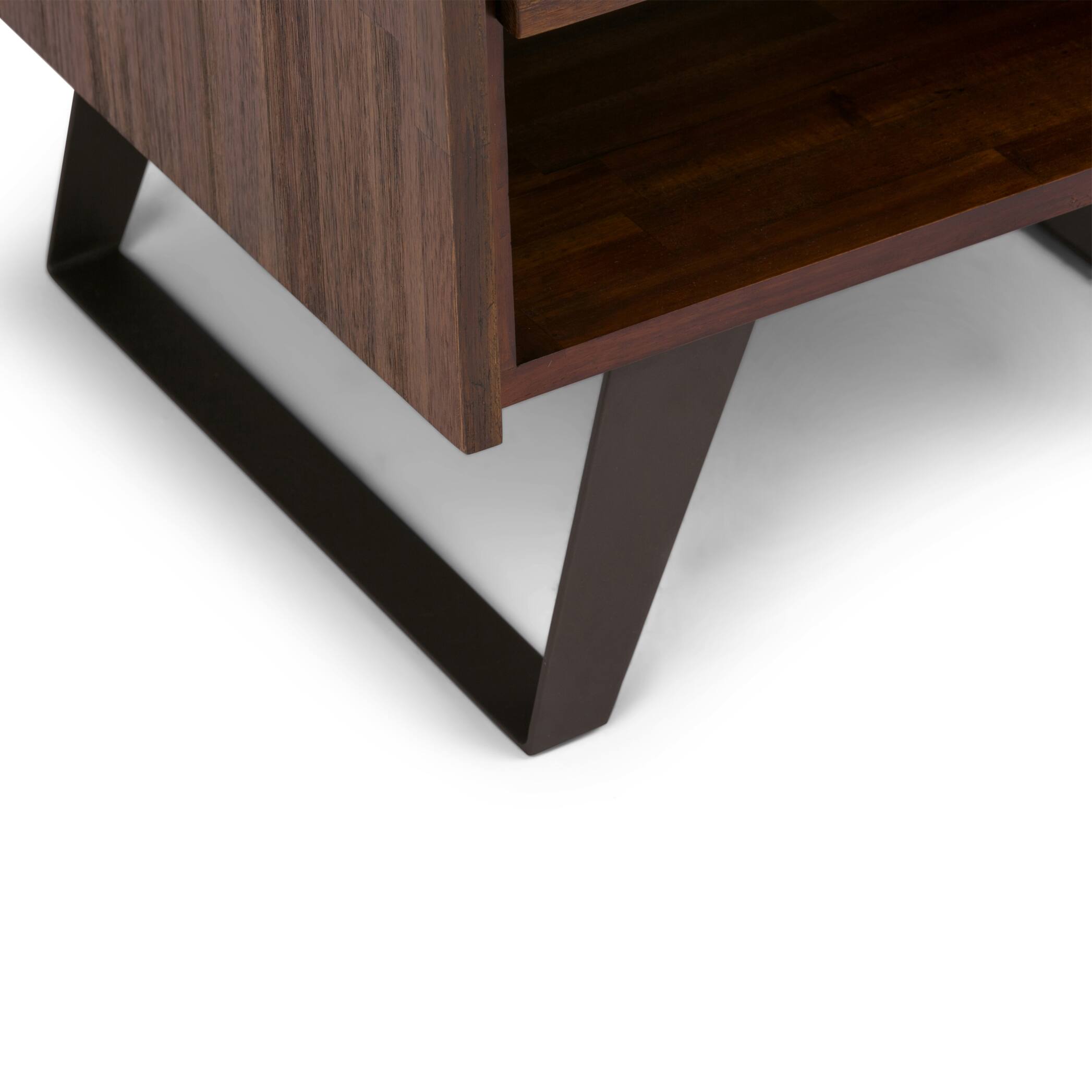 Alt View 14. Simpli Home - Lowry End Table - Distressed Charcoal Brown.