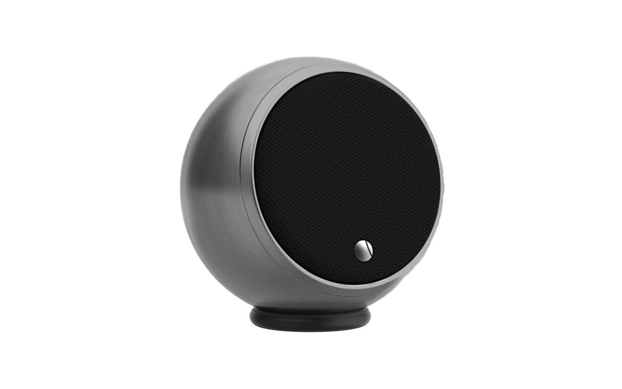 Front. Gallo Acoustics - Micro SE 4" Spherical High-Performance Satellite Speaker – Single - Luxe Gun Metal.