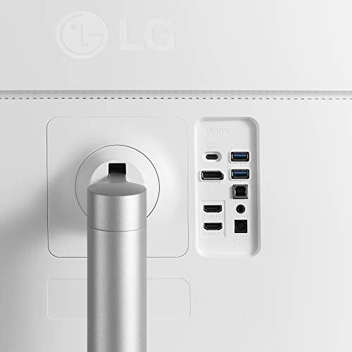 Back. LG - LG 34WK95C-W 34 Inch Curved UltraWide QHD Nano IPS Monitor with VESA DisplayHDR 400, Silver - Black.