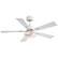 Angle. Breezary - 42-In Indoor Ceiling Fan with Light Kit, 5 Plywood Blades, 6-Speed DC Motor and Remote, Timer, Memory Function(1/2 Pack) - Distressed White and Gold (1 Pack).