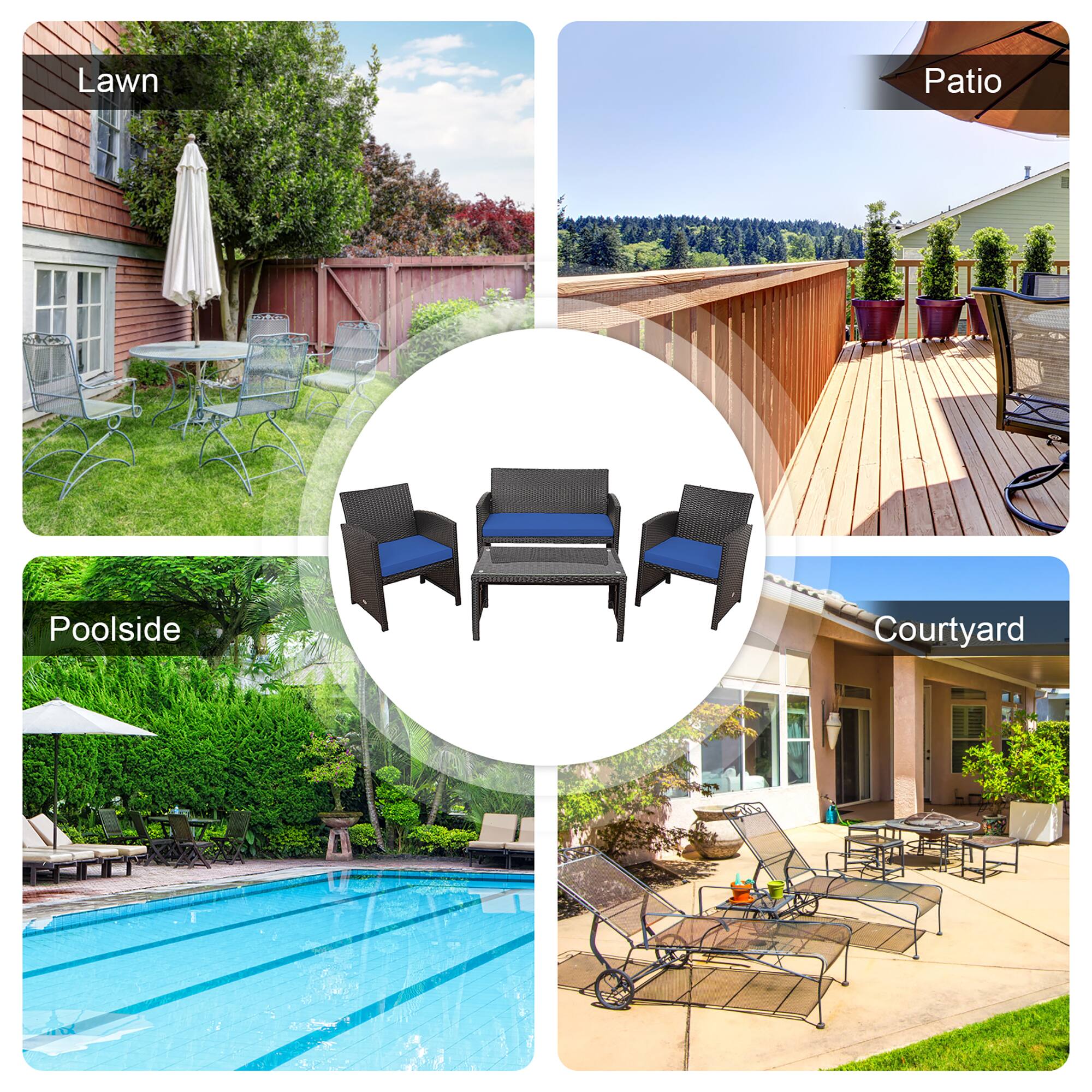 Lawn, Patio, Poolside, Courtyard