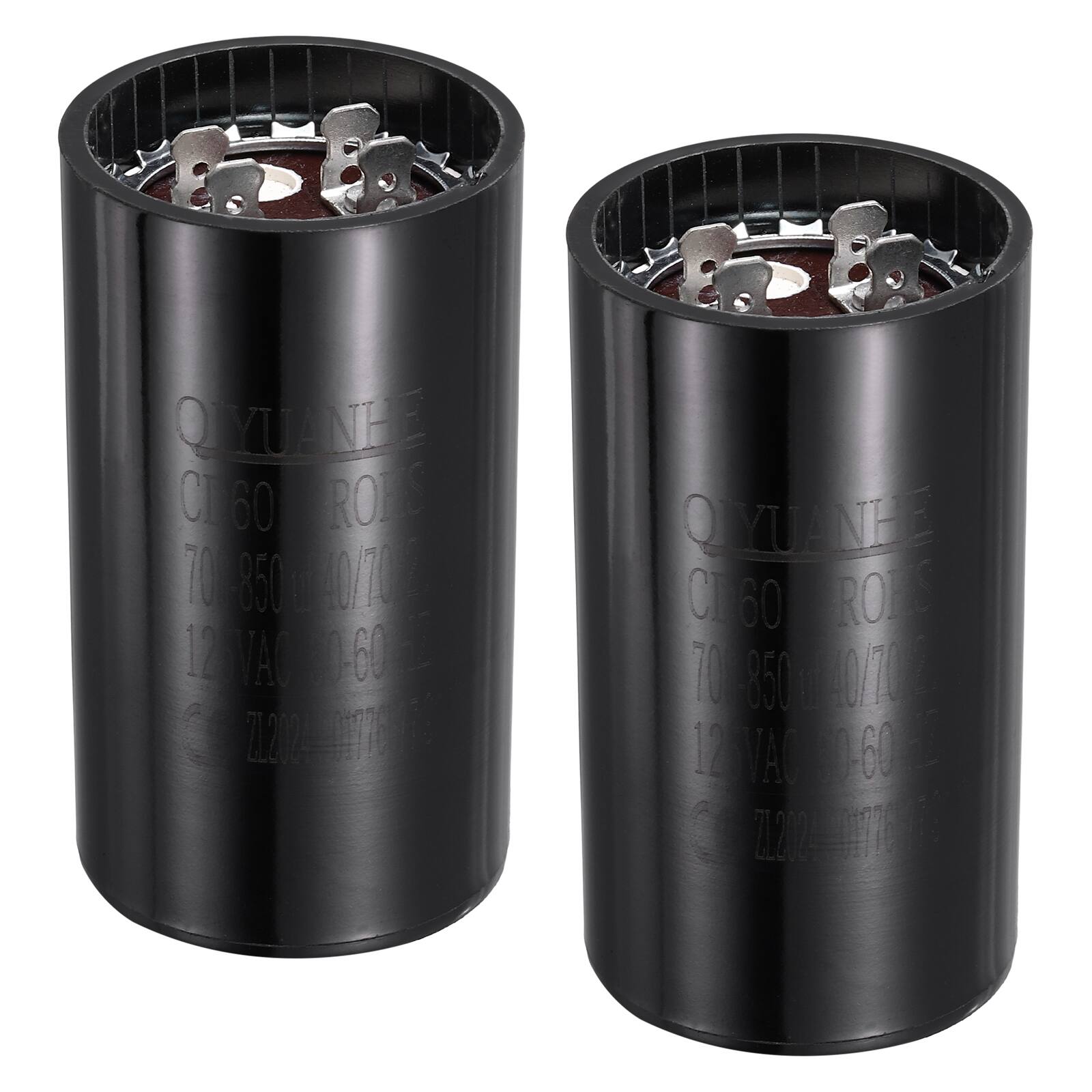 Unique Bargains - 2pcs CD60 Motor Run Capacitor, 708-850uF MFD AC125V, 50-60Hz, for Motor 46x86mm - Black price history on PriceWatchPro