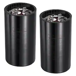 Unique Bargains - 2pcs CD60 Motor Run Capacitor, 708-850uF MFD AC125V, 50-60Hz, for Motor 46x86mm - Black