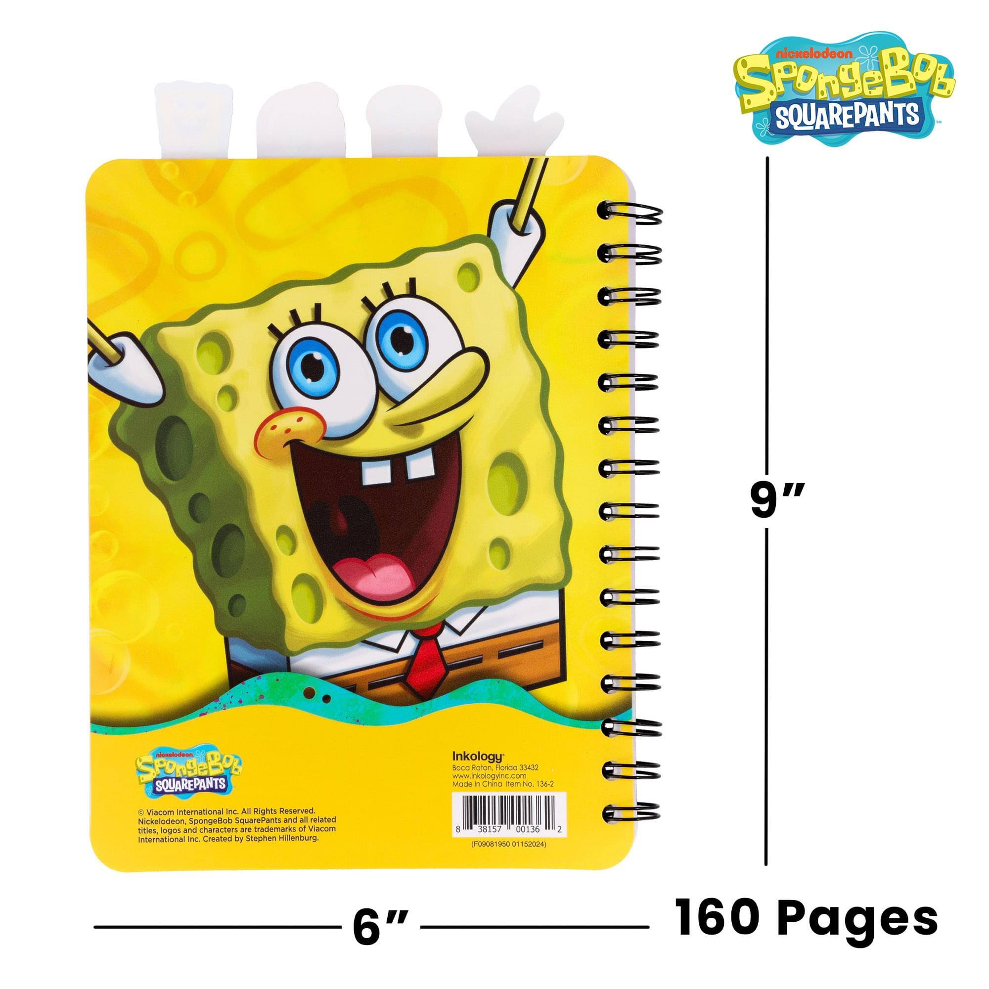 Nickelodeon SpongeBob SquarePants 9" - SpongeBob SquarePants Inkology Soca Rotom Honda 1MU heoogumc.c C Mose > China nm P 1342 E viacom international - All rights reserved. Nickelodeon SpongeBob SquarePants and all related cneL logos and characters are trademarks of Viacom international s Created by Stephen Hillenburg a ESTRE 00136 90 i 52004 - 6" 160 Pages