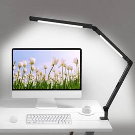Dazzed Corner - LED Desk Lamp with Clamp, Brightness Levels Table Light - Black