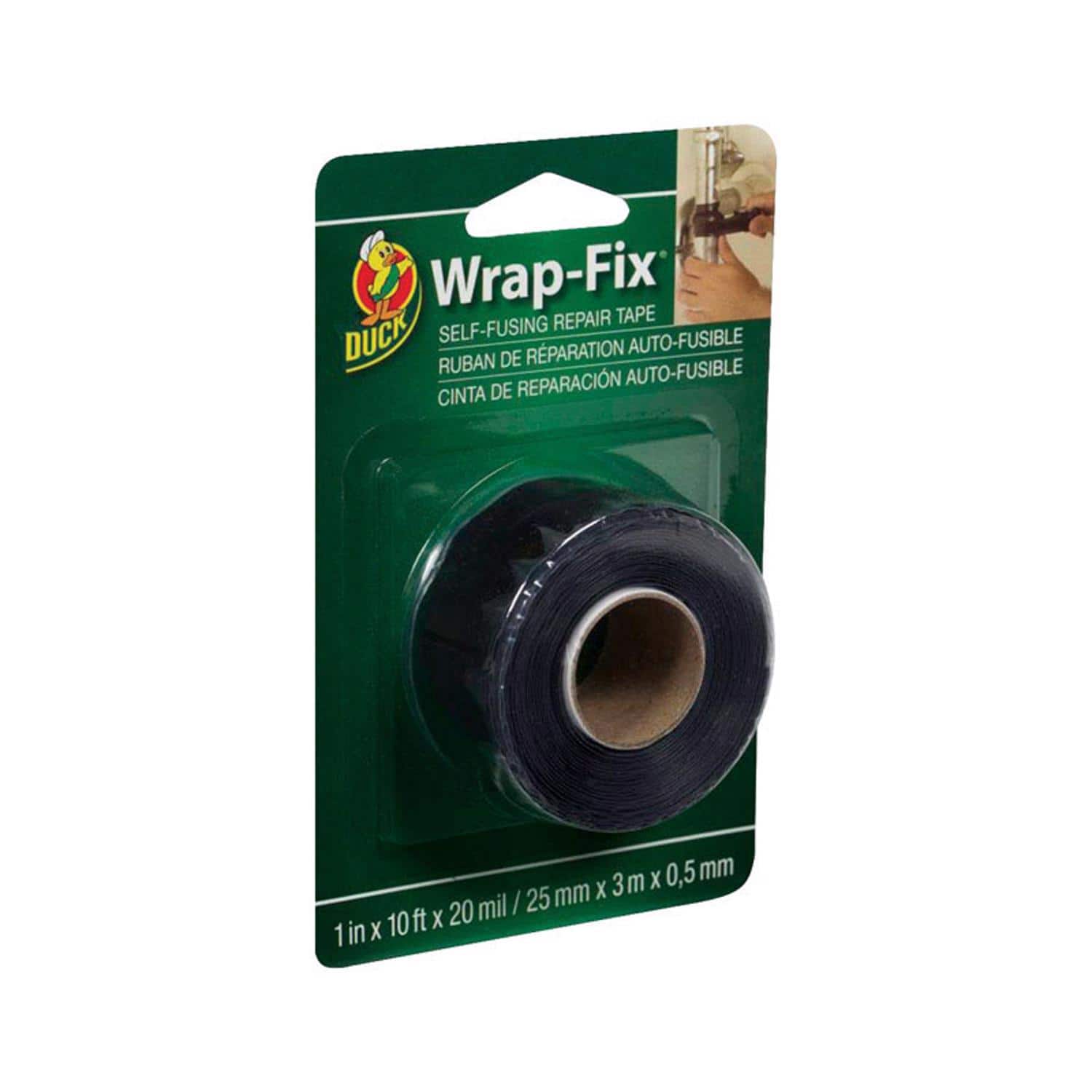 Duck - Wrap-Fix 1 in. W X 10 ft. L Black Self-Fusing Repair Tape