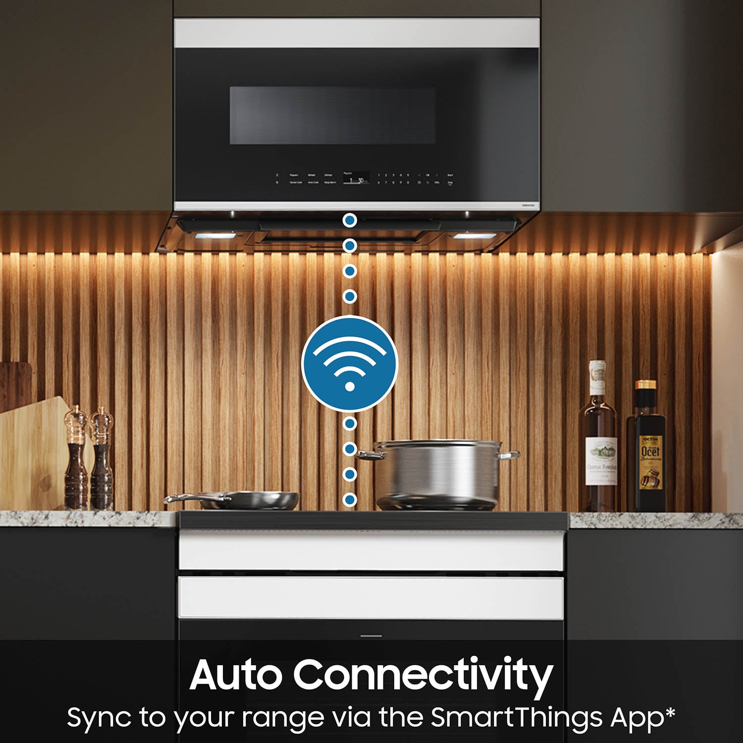 Auto Connectivity: Sync to your range via the SmartThings App.