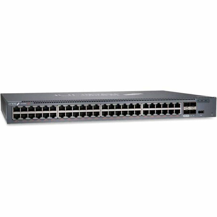 Alt View 2. Juniper - Juniper EX4000-48P Ethernet Switch - 48 Ports - Manageable - Gigabit Ethernet, 10 Gigabit Ethernet - 1000Base-T - Black.