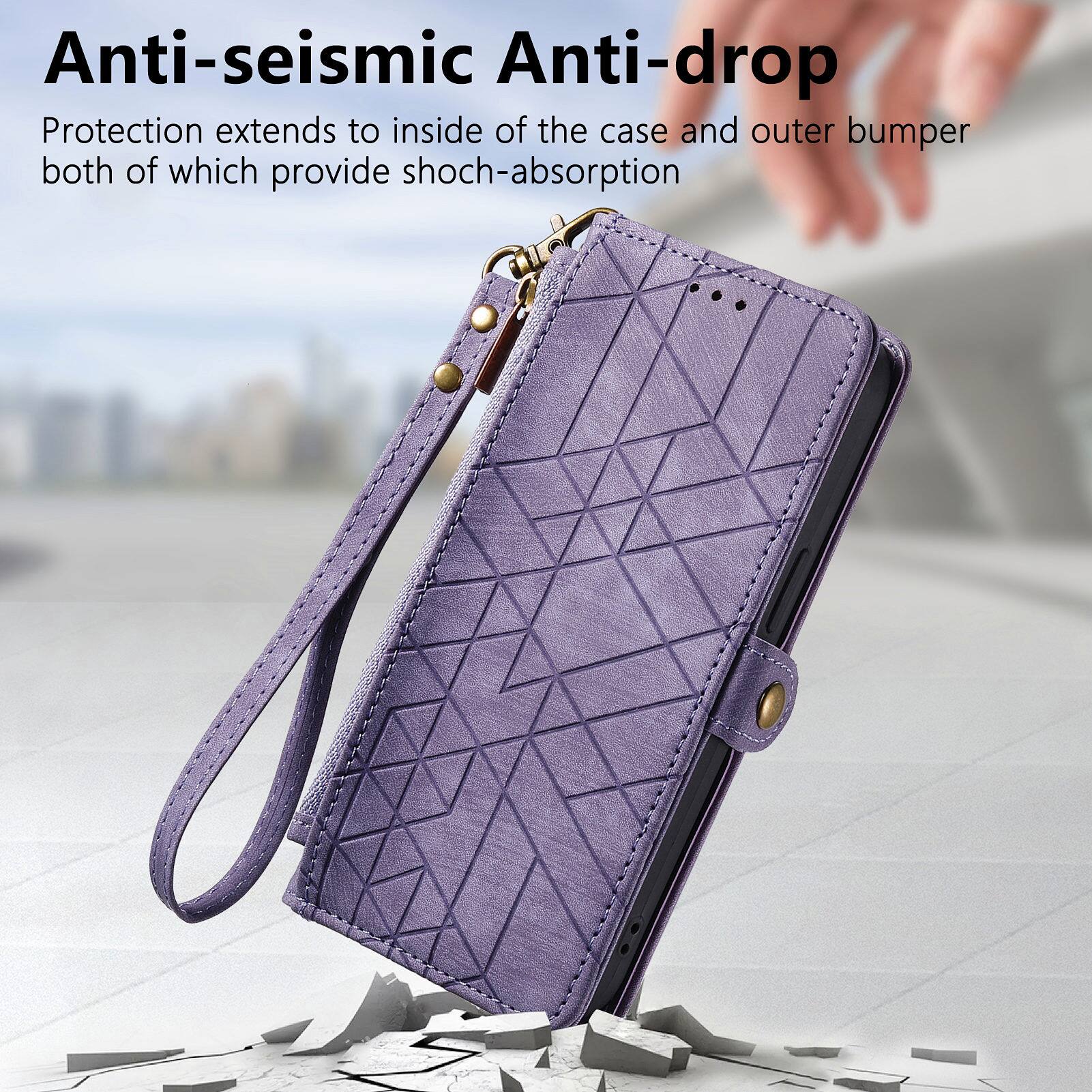 Anti-seismic Anti-drop  
Protection extends to inside of the case and outer bumper both of which provide shock-absorption