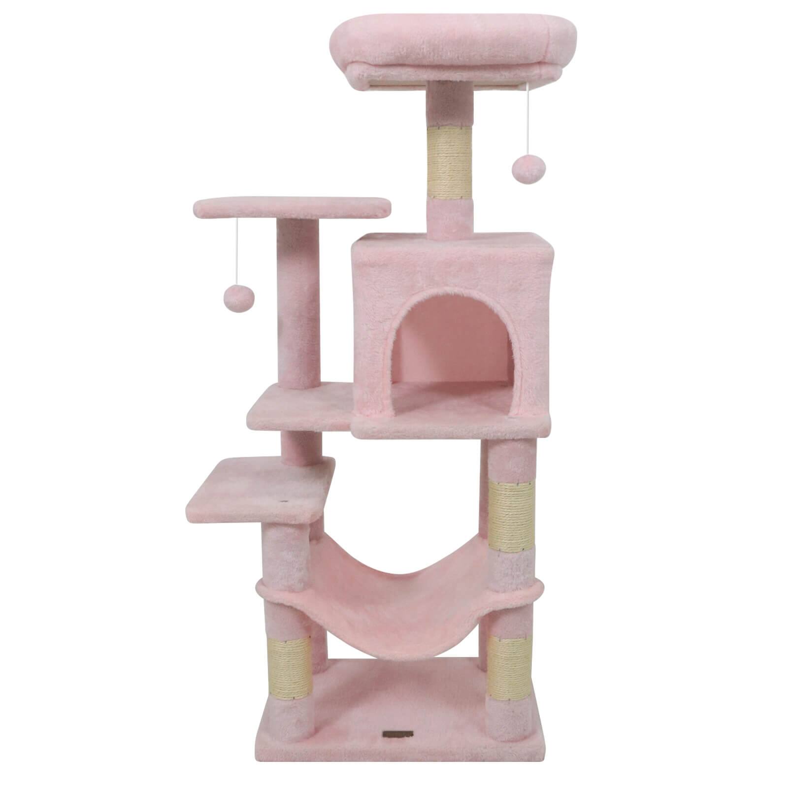 Alt View 10. Costway - Costway 44" Tall Multi-level Cat Tree with Cushion Top Perch, 2-Entrance Large Cat Condo.