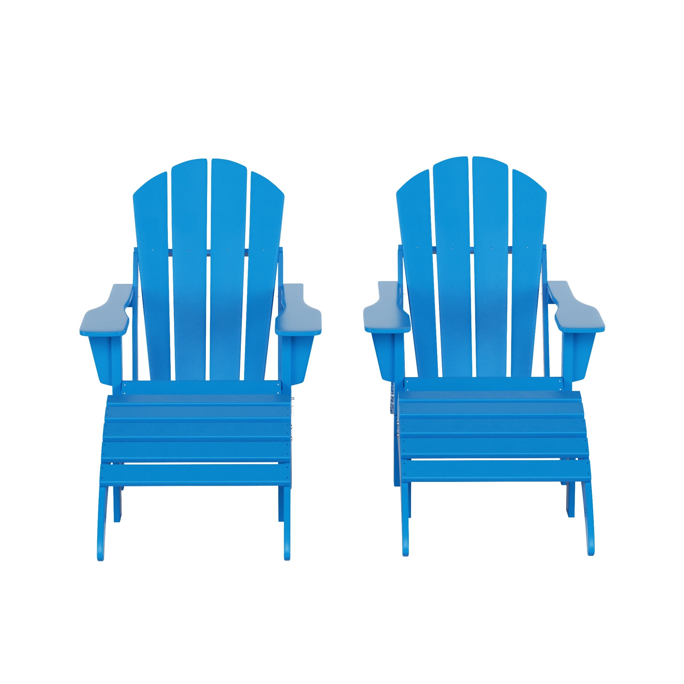 WestinTrends - Malibu 4-Piece set classic Adirondack chairs with ottoman (2 seater) - Pacific Blue price history on PriceWatchPro