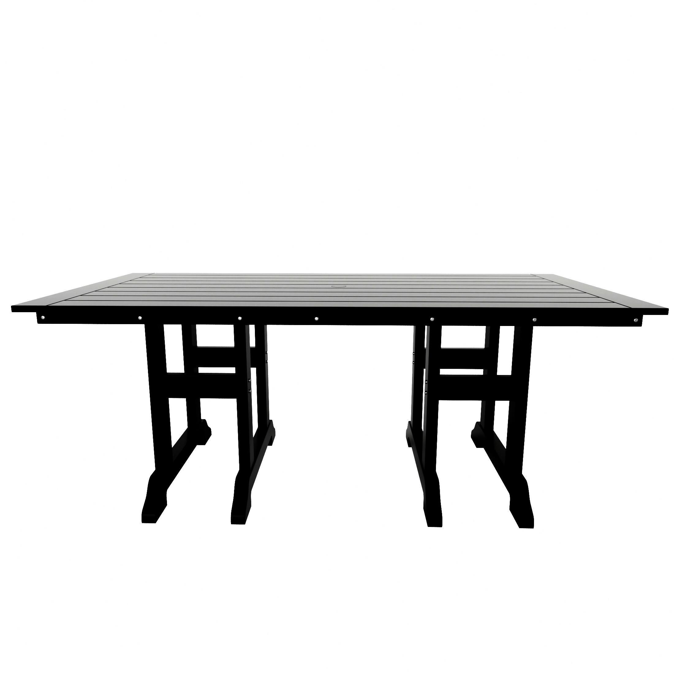 Left. WestinTrends - WestinTrends Malibu 71" Outdoor Patio Dining Table - Black.