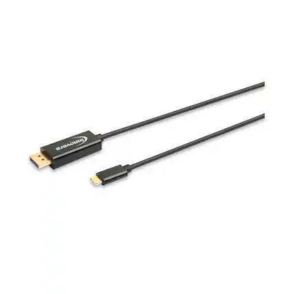 Front. Innovera - USB Type-C to DisplayPort Adapter, 6 ft, Black.
