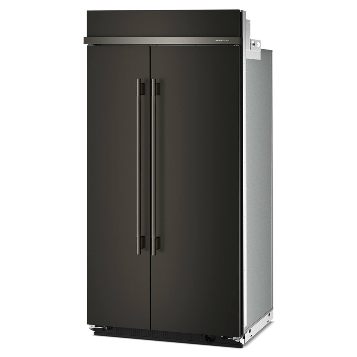 Alt View 2. KitchenAid - 25.5 Cu. Ft. Built-In Side-by-Side Refrigerator with Platinum Interior - Black Ore.