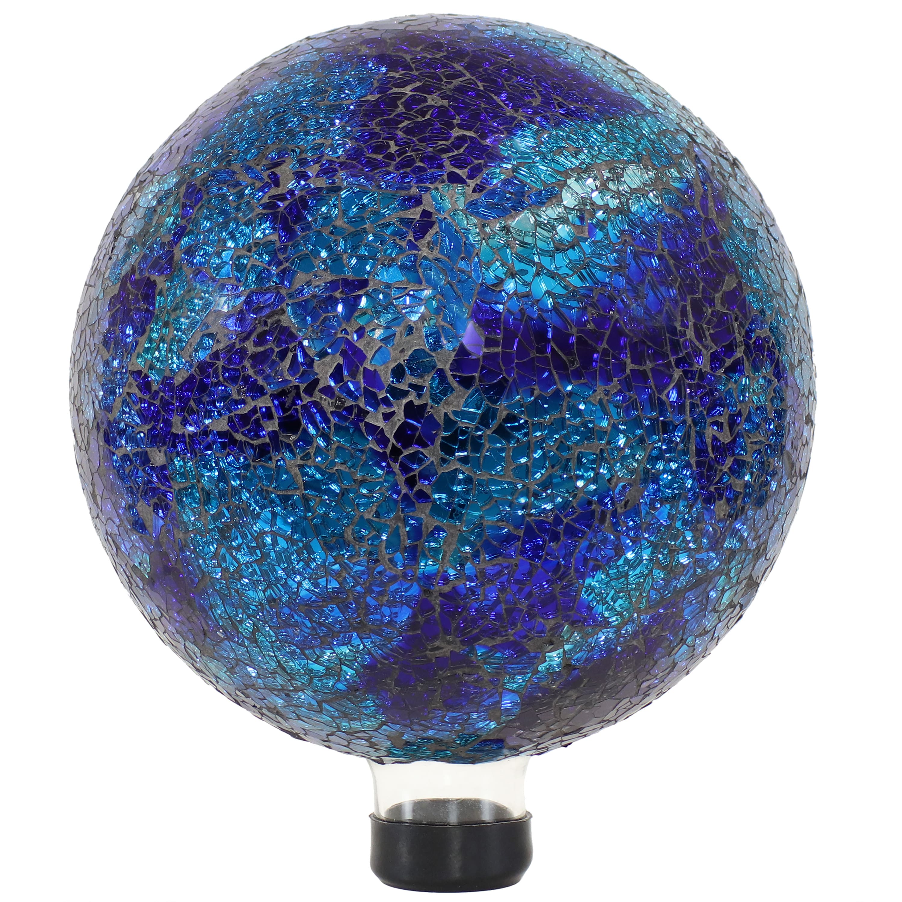 Sunnydaze - Crackled Glass Gazing Globe - 10 in - Deep Ocean Swirl price history on PriceWatchPro