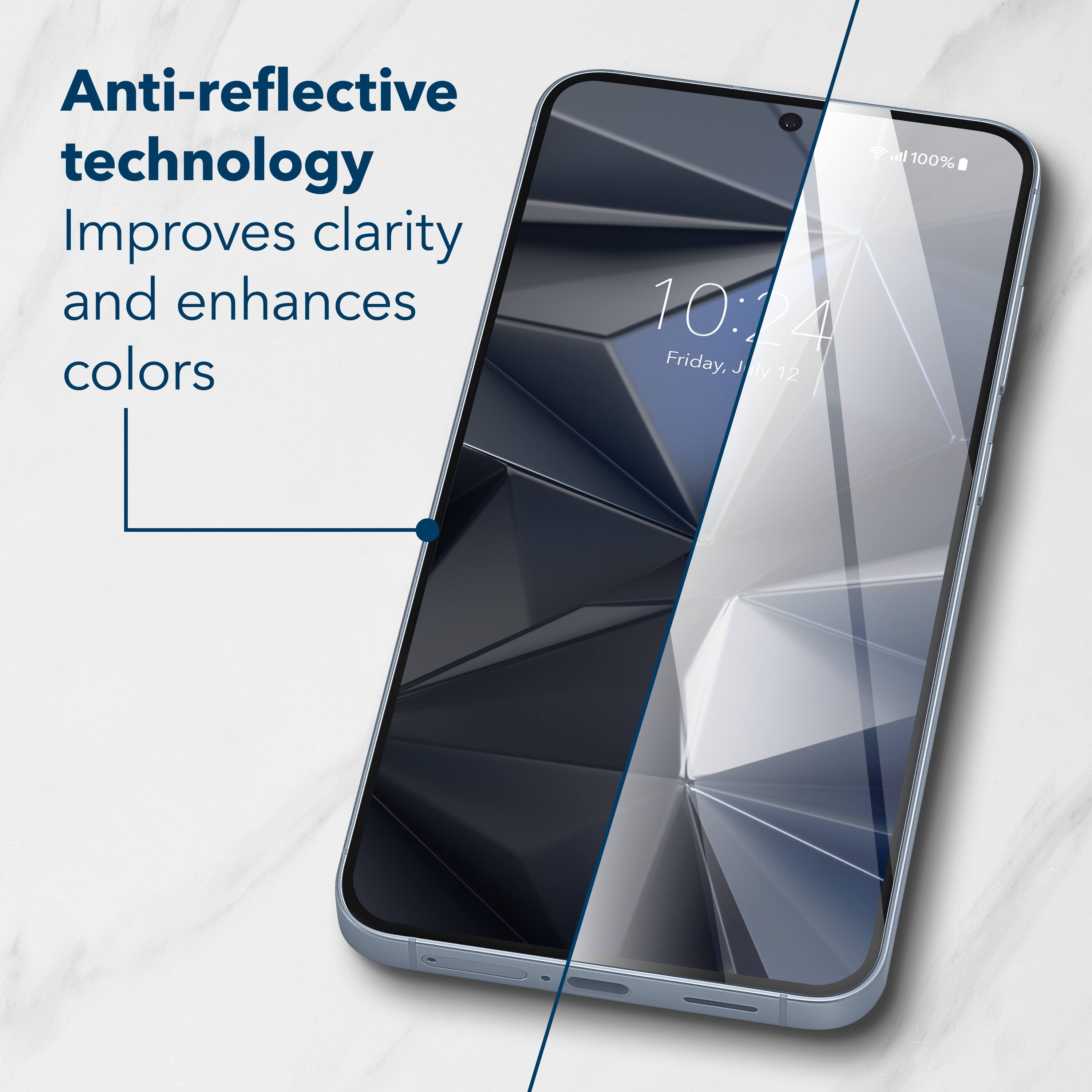Anti-reflective technology improves clarity and enhances colors.