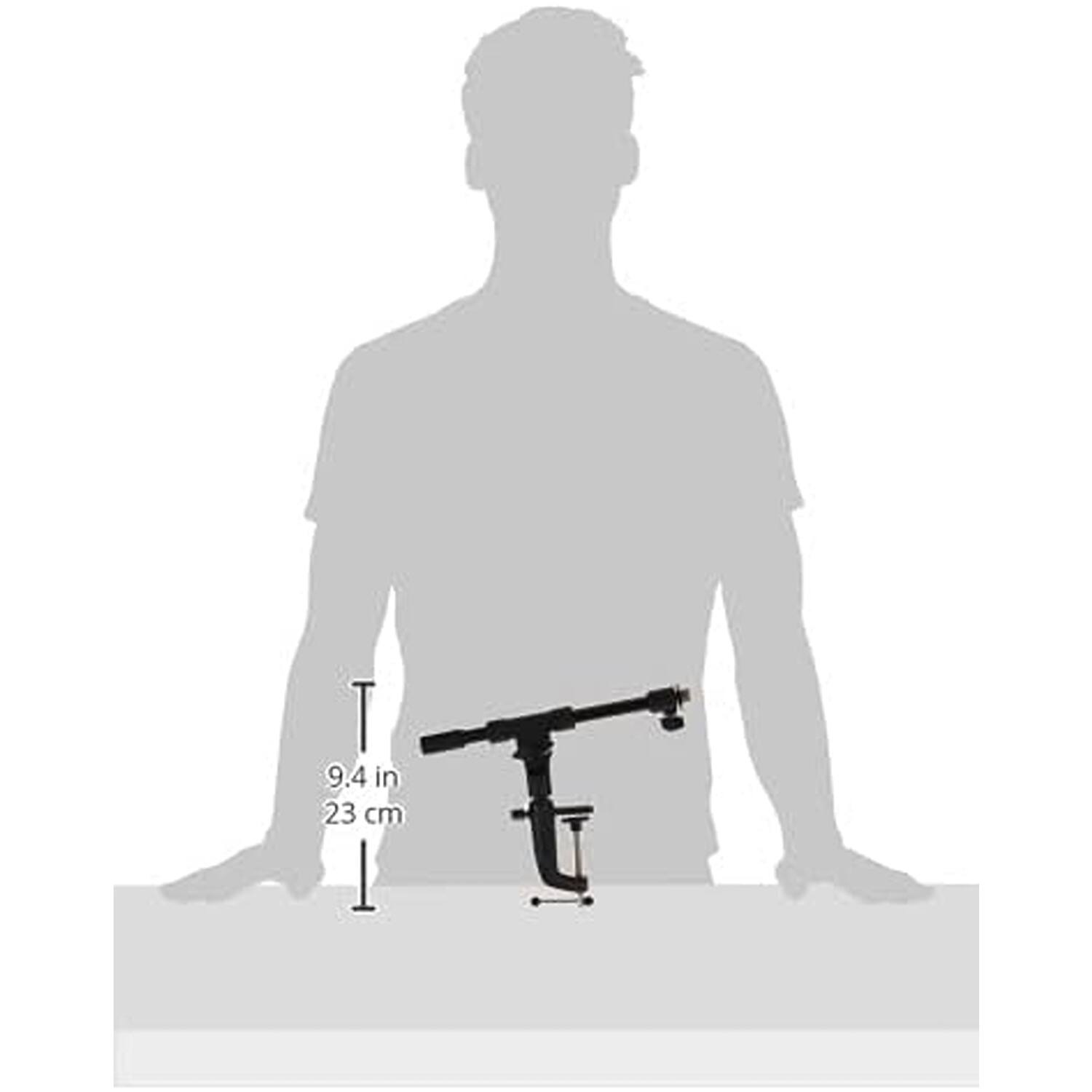 Left. PARKER SLATER - Microphone Boom Arm Stand with Desk Clamp for Studio, Podcast & USB Mics.