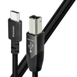 AudioQuest - Diamond USB B to C Cable - 4.92 ft. (1.5 meters) - Black