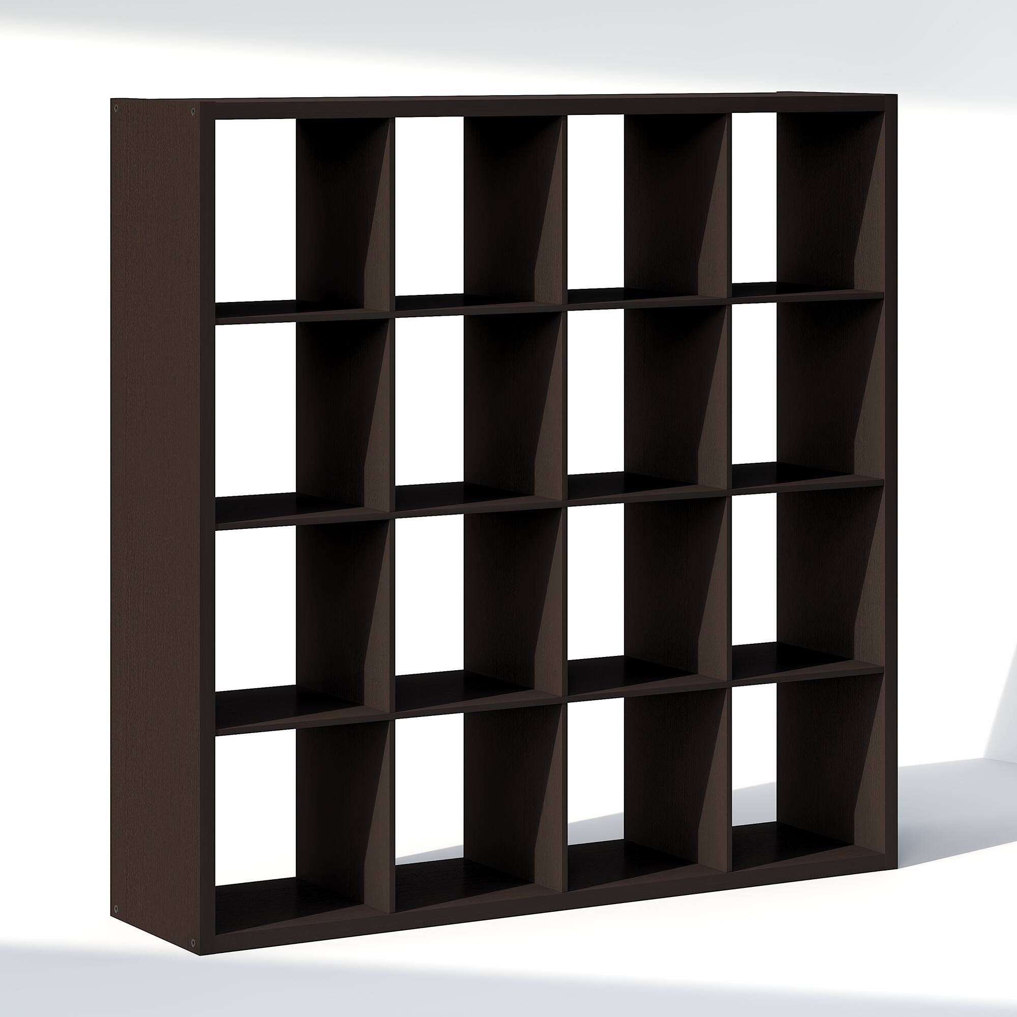 Alt View 4. Furinno - CUBIC Closet Organizers, 16-Cube Open Closet Organizer, Extra Thick Frame, for Wardrobe, Bedroom, Living Room - Black Dark Oak.