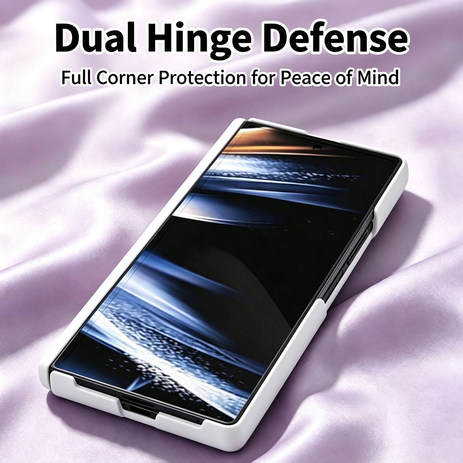Dual Hinge Defense  
Full Corner Protection for Peace of Mind