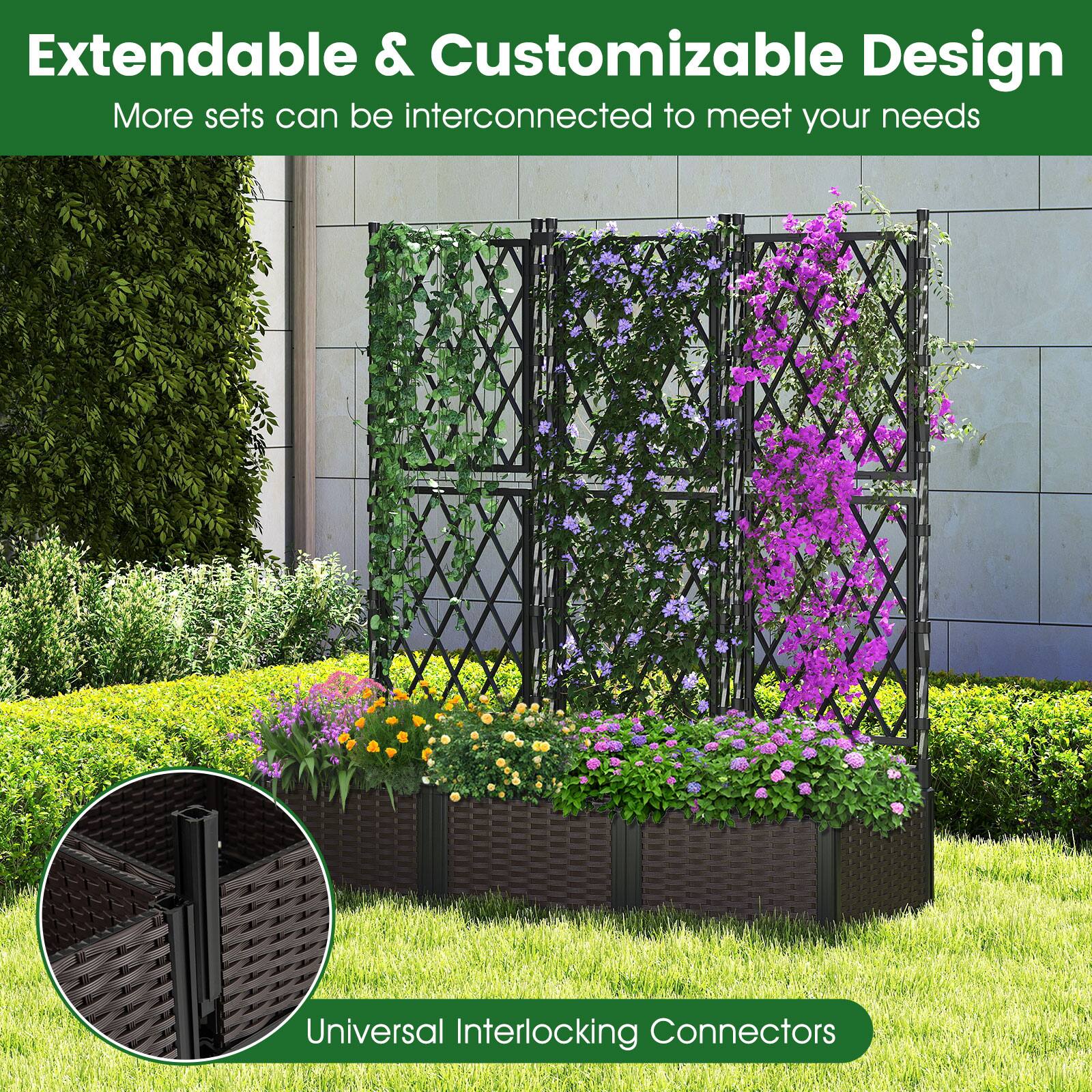 Extendable & Customizable Design  
More sets can be interconnected to meet your needs  

Universal Interlocking Connectors