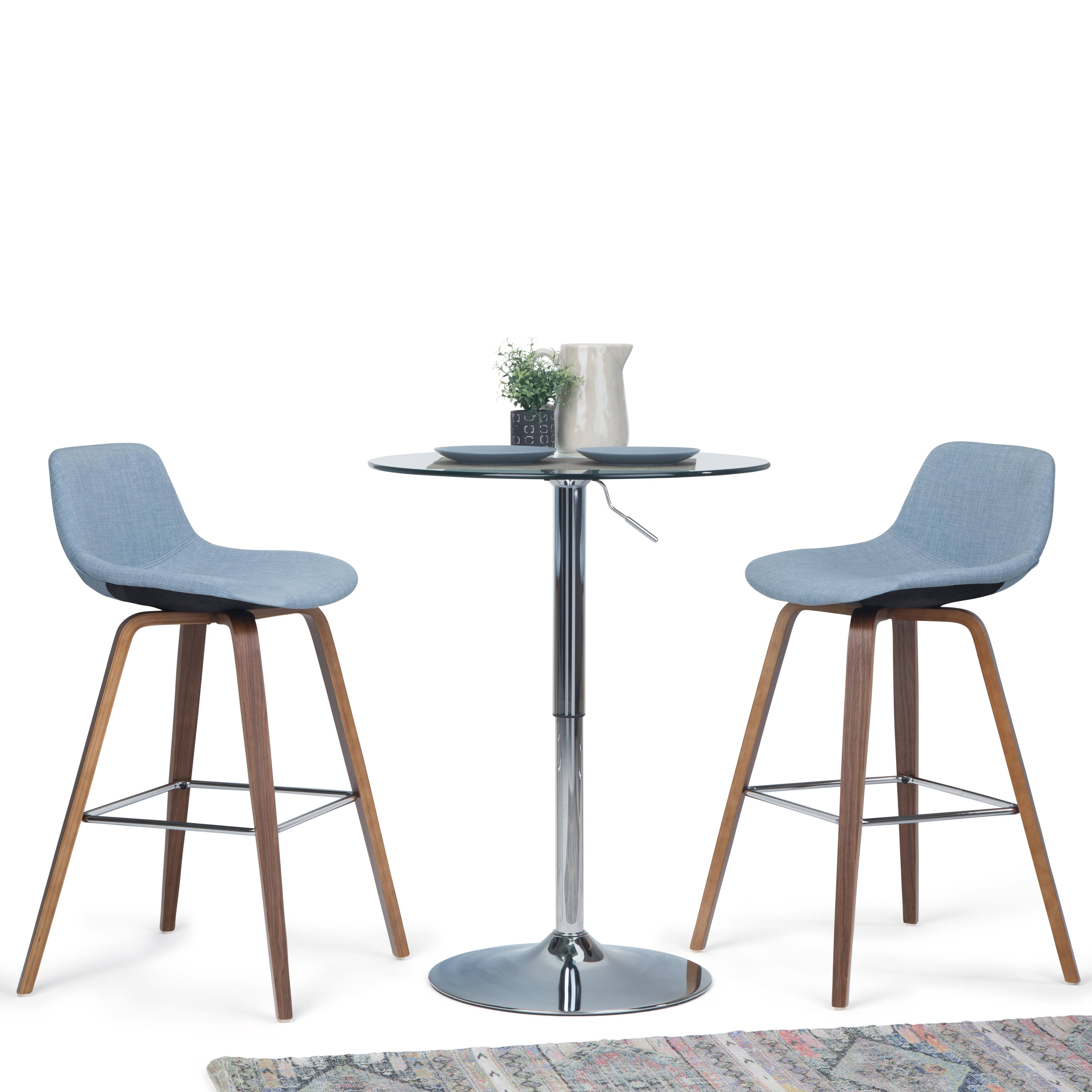 Left. Simpli Home - Randolph Bentwood Counter Height Stool (Set of 2) - Denim Grey.