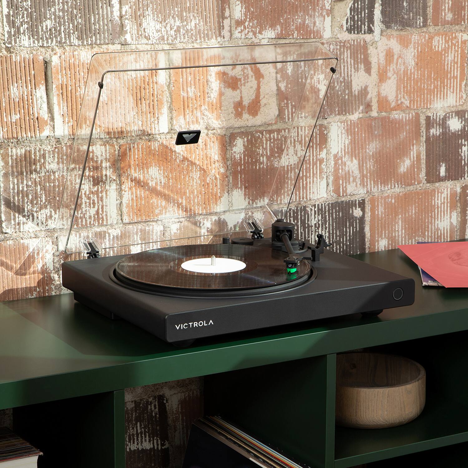 Alt View 11. Victrola - Victrola Wave Bluetooth Turntable with Auracast - Black.