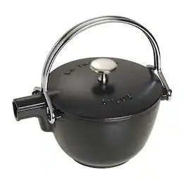 Staub - Cast Iron 1-qt Round Tea Kettle - Matte Black