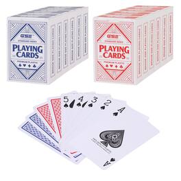 GSE Games & Sports Expert - 12-Deck 100% Waterproof Plastic Playing Cards, Standard Index Bridge Size Cards Deck