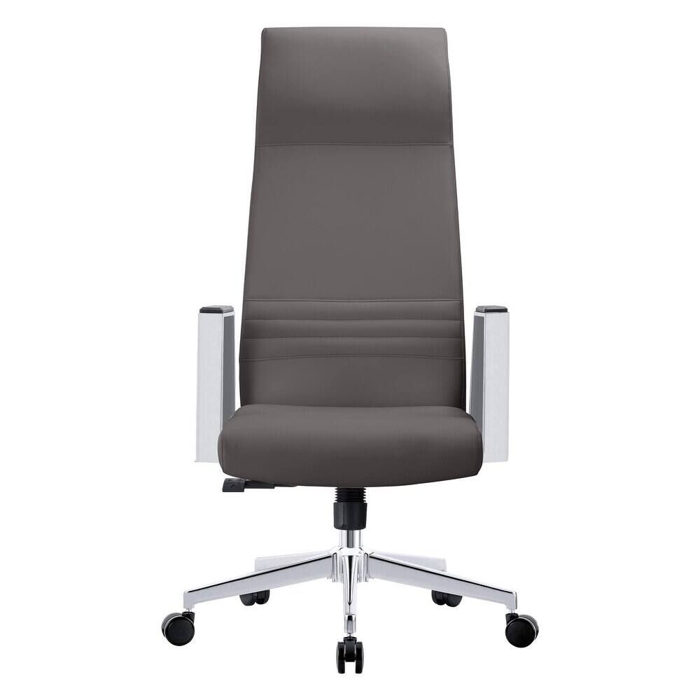 Alt View 1. LeisureMod - Adorit Office Chair Ergonomic Mid-Back Mesh Computer Chair with Swivel & Tilt Comfortable Desk Chair - Grey.