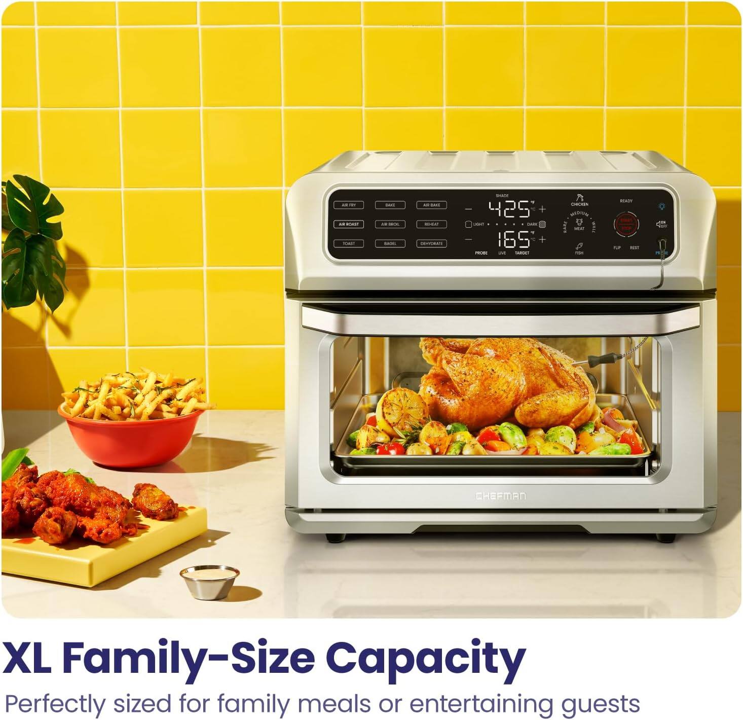 XL Family-Size Capacity
Perfectly sized for family meals or entertaining guests