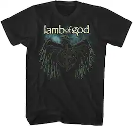 PopMarket - Lamb of God - Lamb of God - Crow Logo T-Shirt - Large Black TS4411LAMA3 - APPAREL - Multicolor