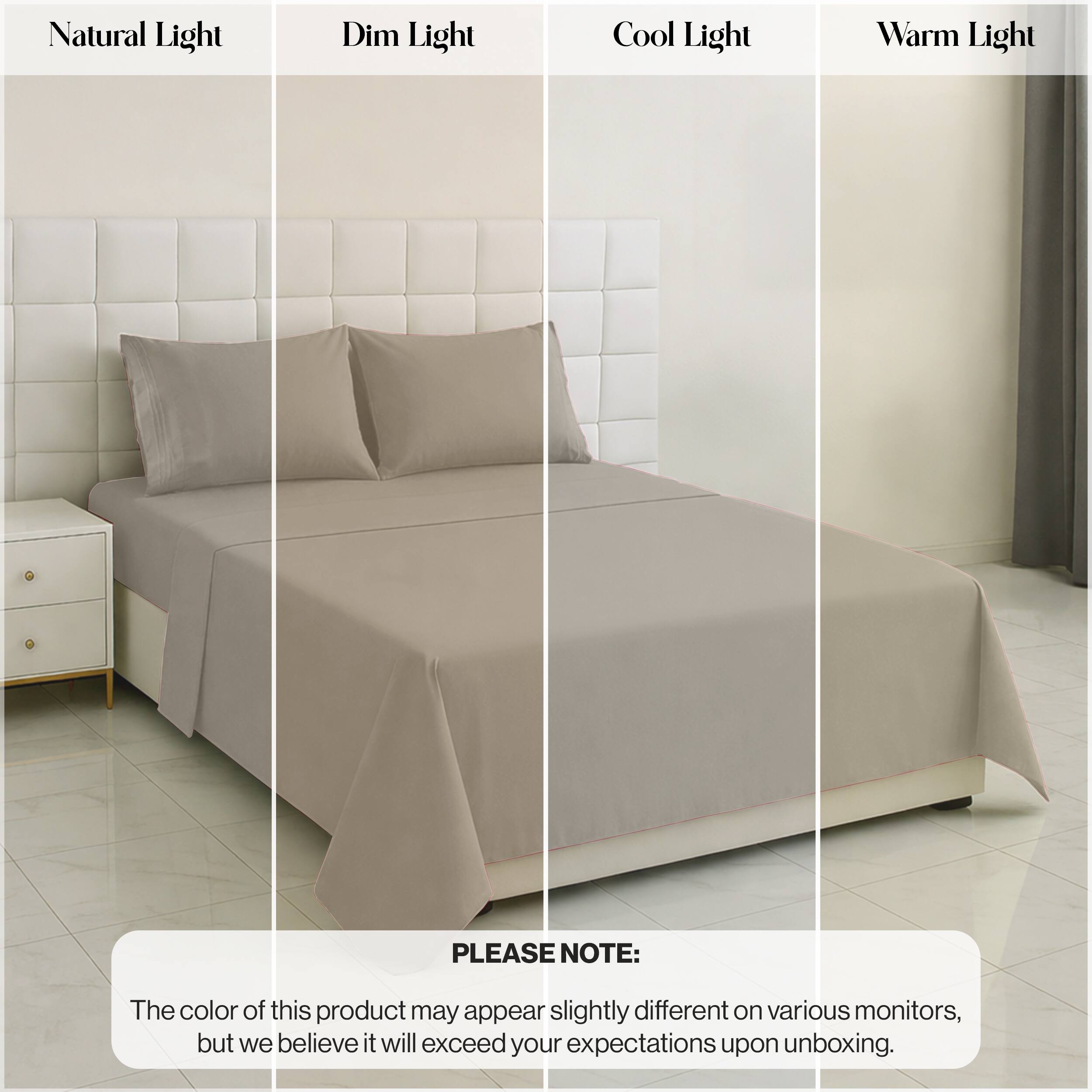 Natural Light  
Dim Light  
Cool Light  
Warm Light  

PLEASE NOTE:  
The color of this product may appear slightly different on various monitors, but we believe it will exceed your expectations upon unboxing.