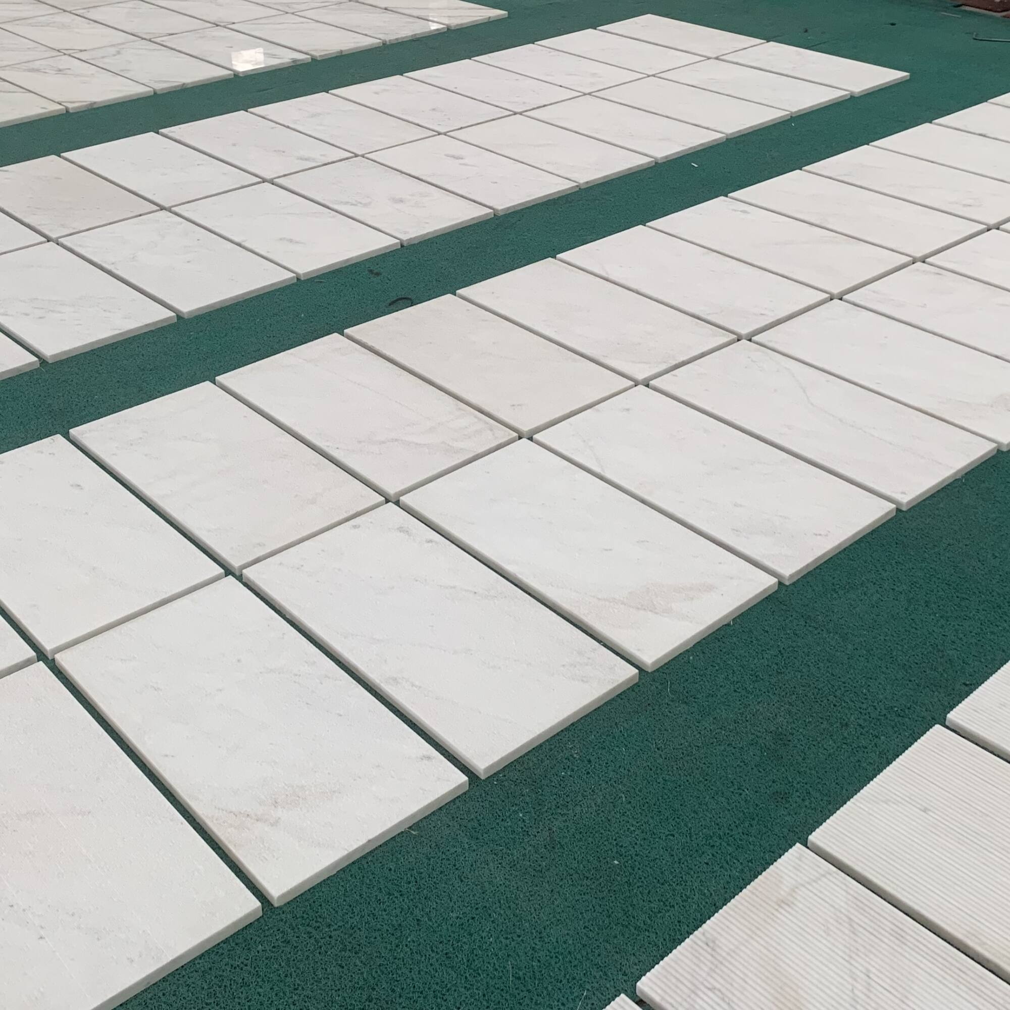 Alt View 10. GOODSILO - Premium FS Textured Finished Natural Marble Tiles for Elegant Wall Decorations - White+Natural.