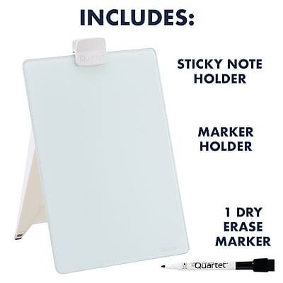 INCLUDES:

- STICKY NOTE HOLDER
- MARKER HOLDER
- 1 DRY ERASE MARKER

Quartet