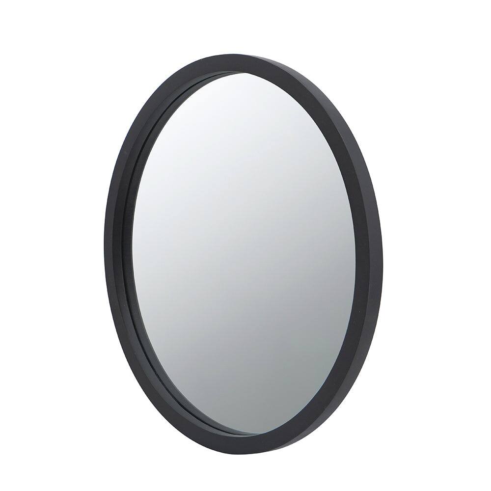 Alt View 5. BreeBe - 20x20 Round Wall Mirror with Black Wood Frame for Living Room Dining Room Foyer Bathroom Office Decor - Black.