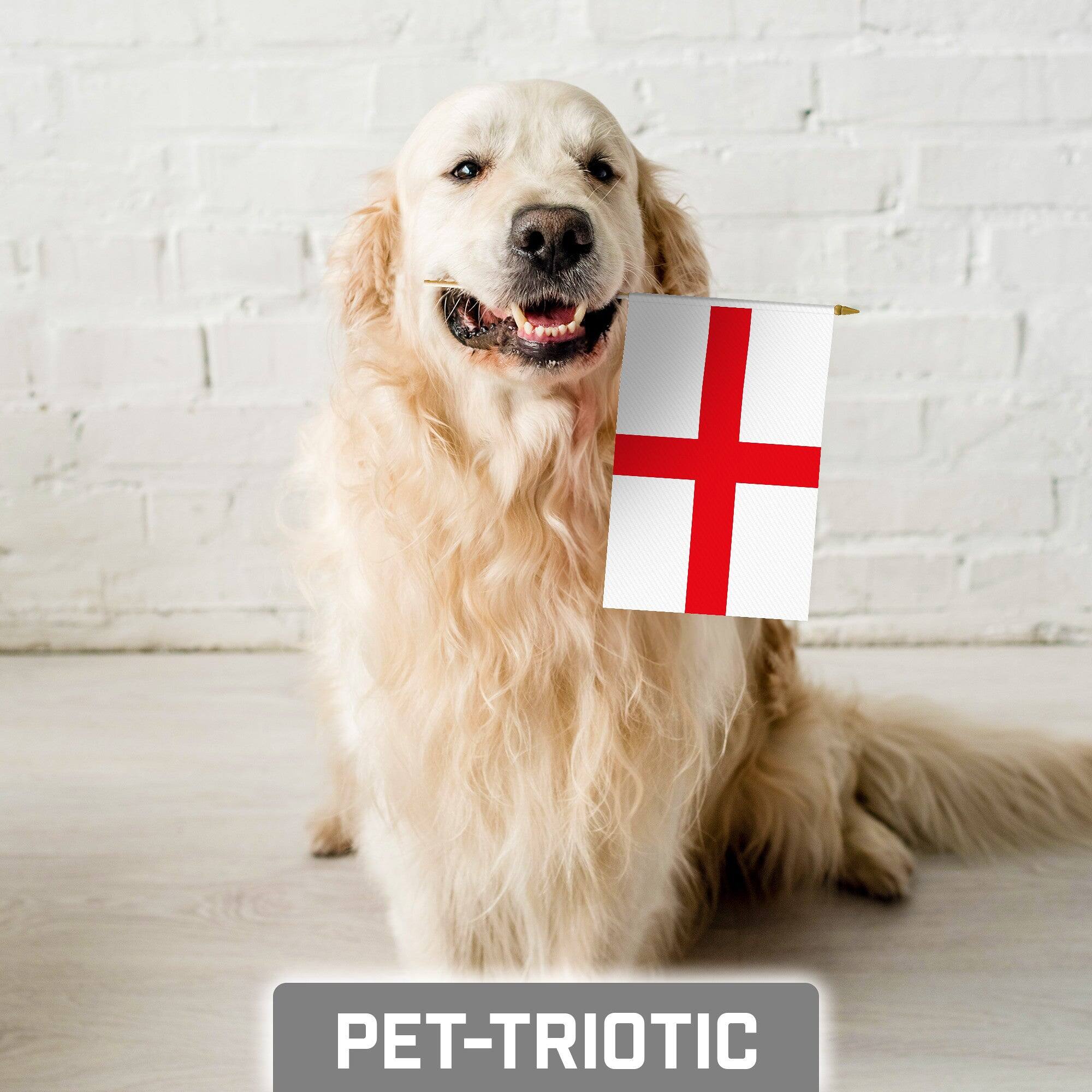 Alt View 3. G128 - 10-Pack 8 x 12 in England Handheld Stick Flags - White and Red.