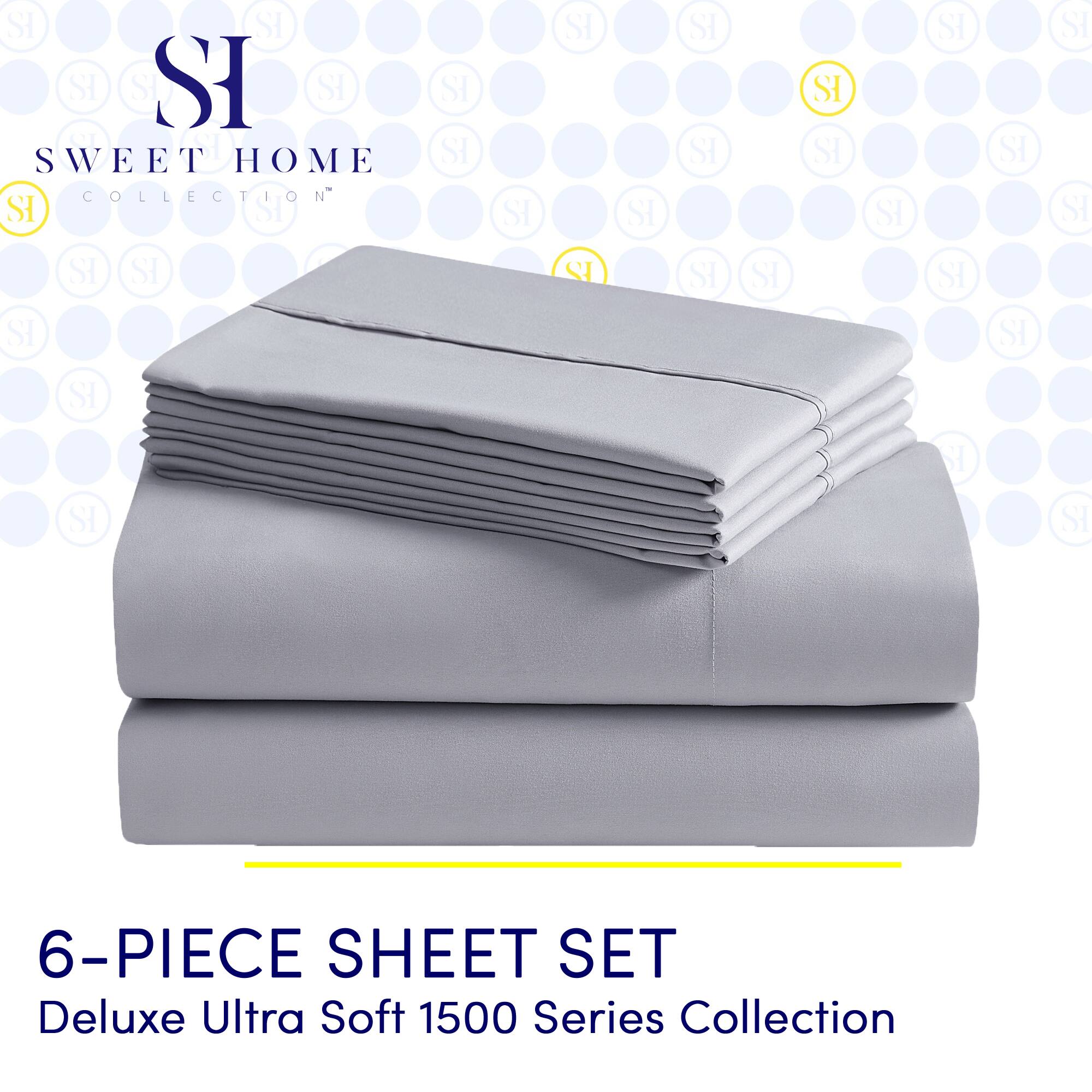 SI  
SWEET HOME  
COLLECTION™  

6-PIECE SHEET SET  
Deluxe Ultra Soft 1500 Series Collection