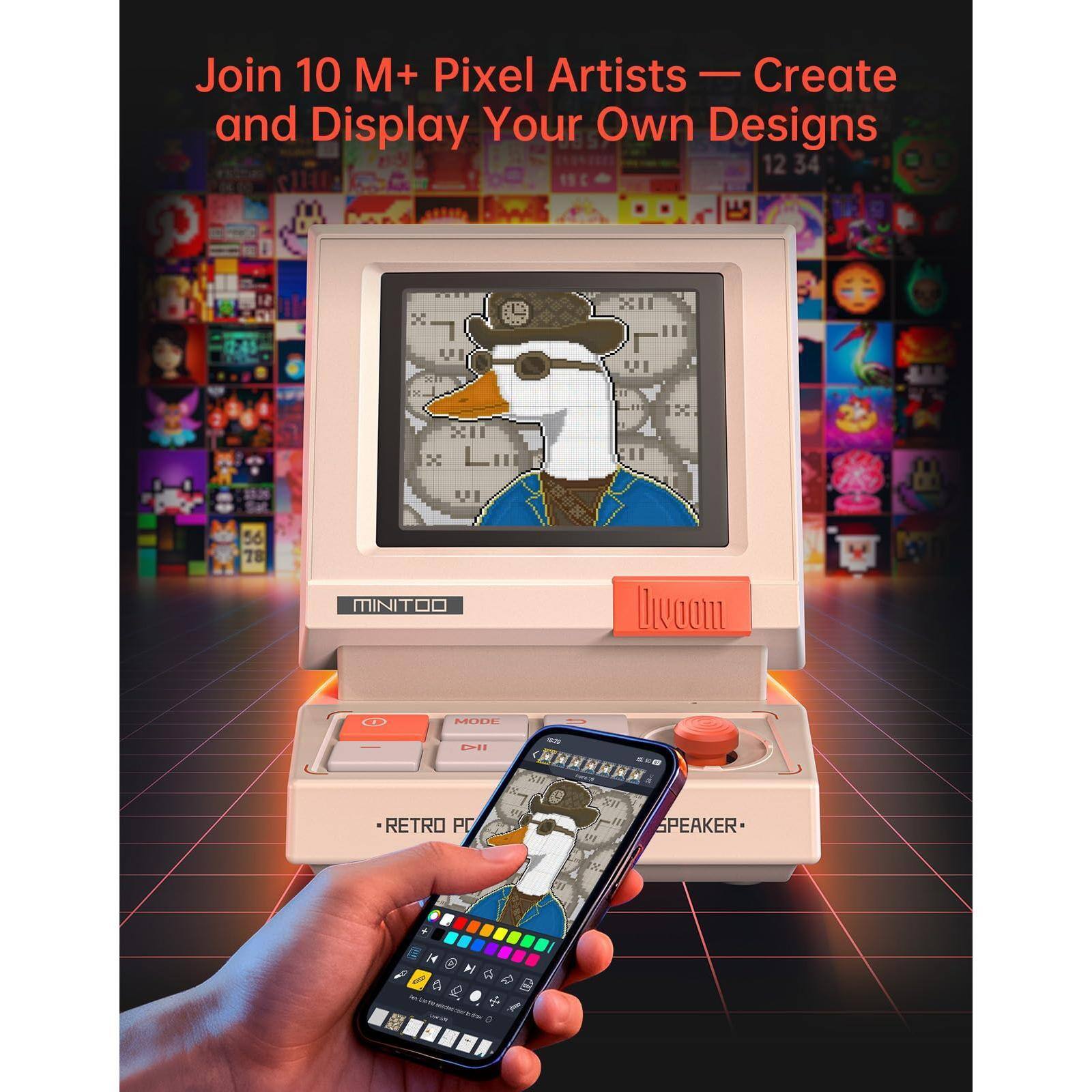 Join 10 M+ Pixel Artists — Create and Display Your Own Designs

MINITOO

RETRO PIXEL

SPEAKER

MODE

12 34

56 78